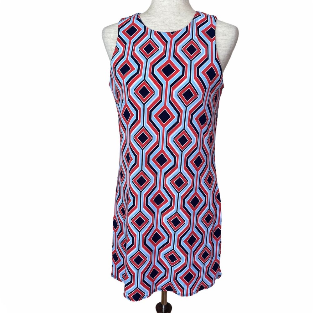 MICHAEL KORS geometric sleeveless dress. Sz S EUC